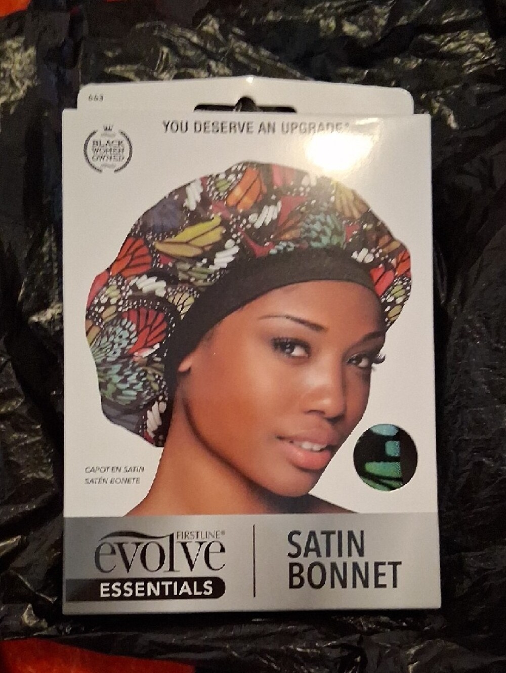 Evolve High-Quality Satin Bonnet - Multicolor Floral Print - Picture 2 of 2